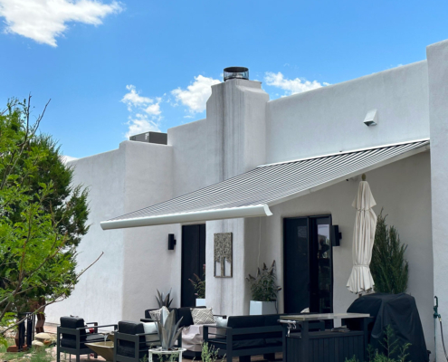 Sante Fe Awning - Black and White Solar Eclipse (2)